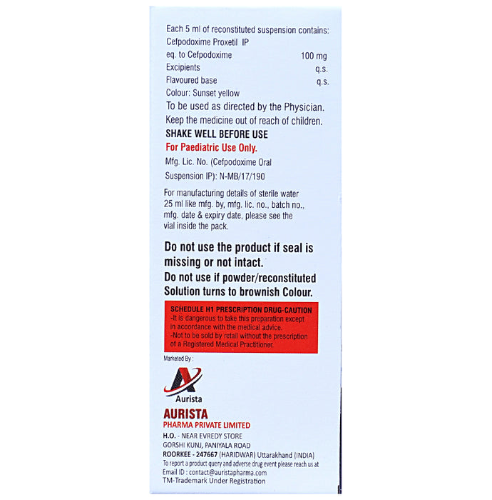 Aurasef 100 Dry Syrup