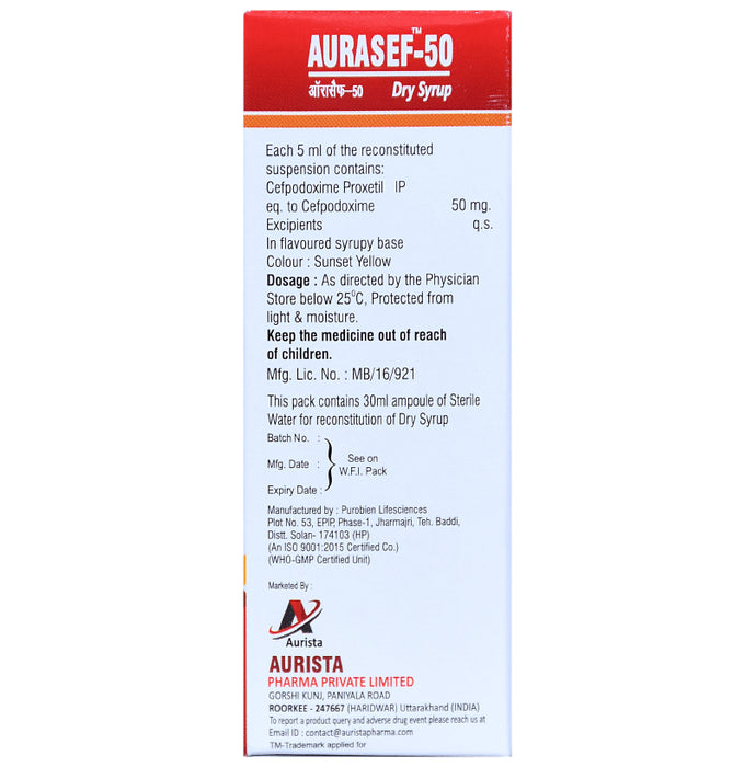 Aurasef 50 Dry Syrup