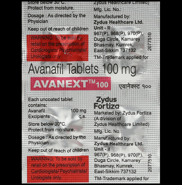 Avanext 100mg Tablet