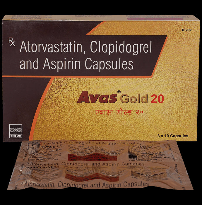 Avas Gold 75mg/20mg/75mg Capsule - Classic Derma