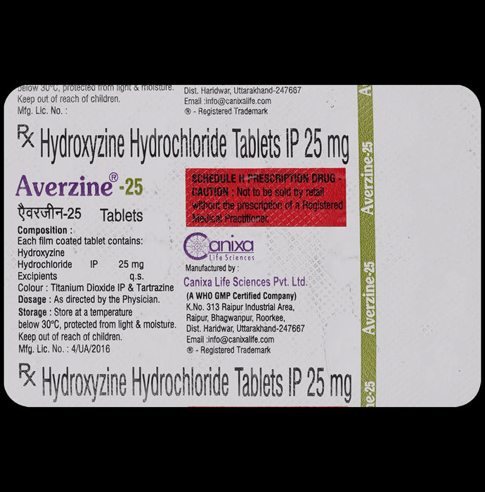 Averzine 25mg Tablet