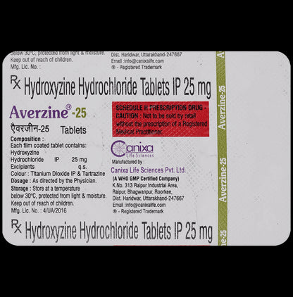 Averzine 25mg Tablet
