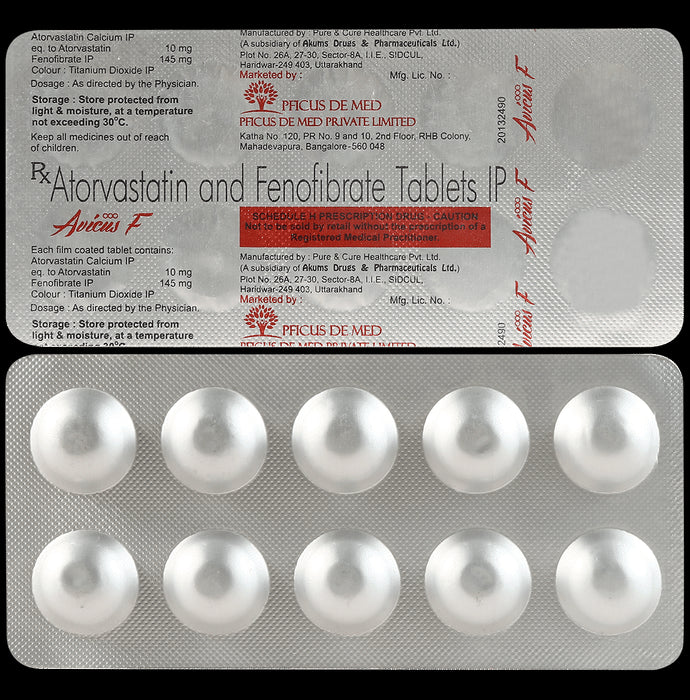 Avicus F 10mg/145mg Tablet - Classic Derma