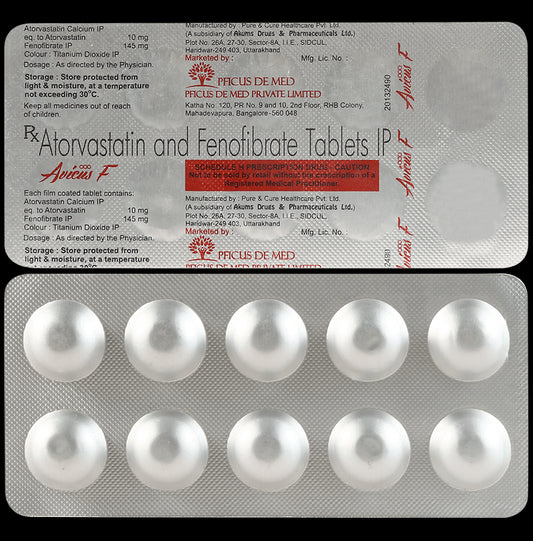 Avicus F 10mg/145mg Tablet - Classic Derma