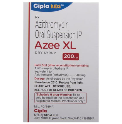 Azee XL 200mg Dry Syrup Peppermint