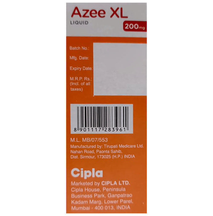 Azee XL 200mg Liquid Peppermint & Orange
