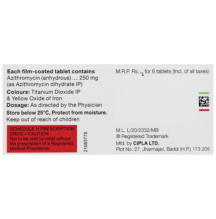 Azicip 250 Tablet