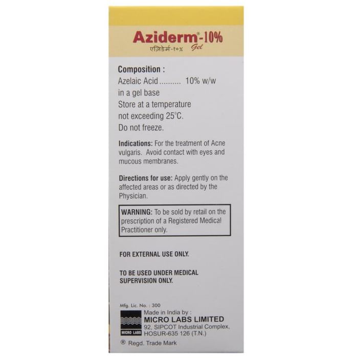 Aziderm 10% Gel