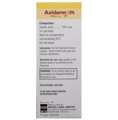 Aziderm 10% Gel