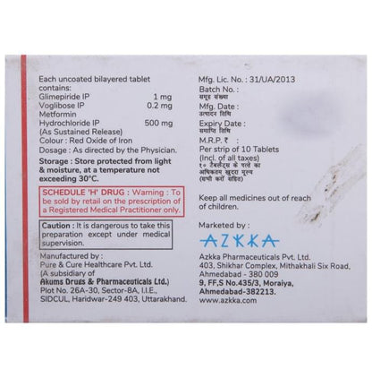 Azmet-VG 1 Tablet SR