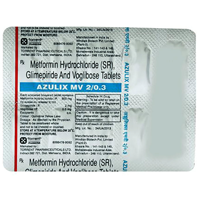 Azulix MV 2mg/500mg/0.3mg Tablet SR