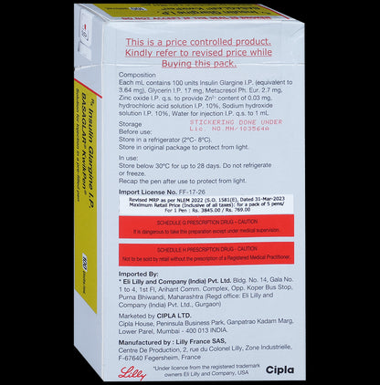 Basaglar 100IU/ml Kwikpen