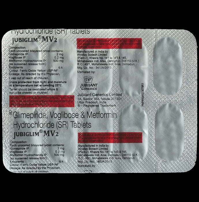 Jubiglim MV 2 Tablet SR