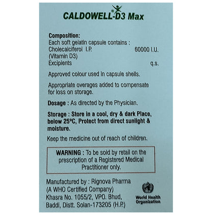 Caldowell-D3 Max Softgel Capsule