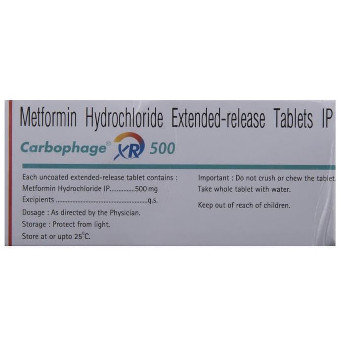 Carbophage XR 500 Tablet