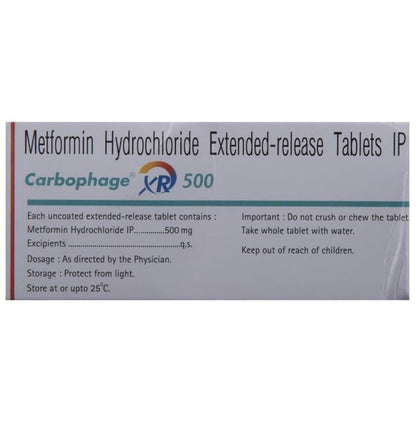 Carbophage XR 500 Tablet