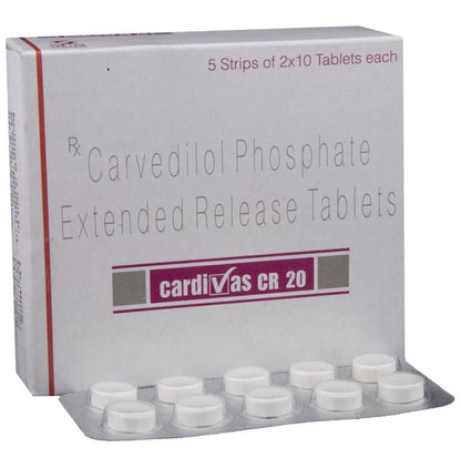 Cardivas CR 20 Tablet - Classic Derma