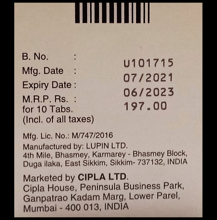 Carloc I 6.25 Tablet