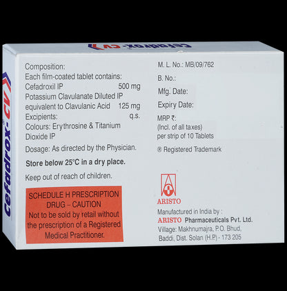 Cefadrox-CV 500/125 Tablet