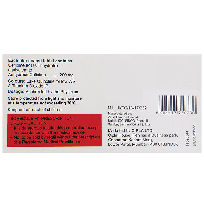 Cefix 200 Tablet