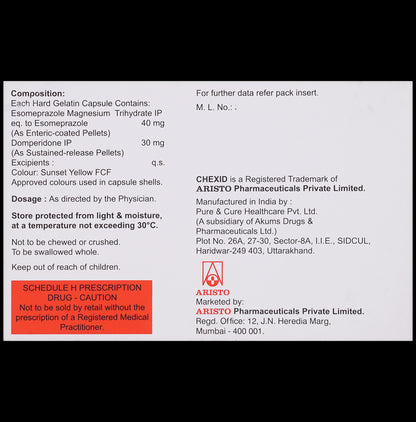 Chexid D 30mg/40mg Capsule