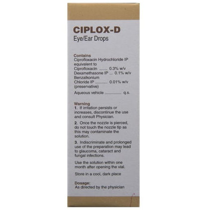 Ciplox D Eye/Ear Drops