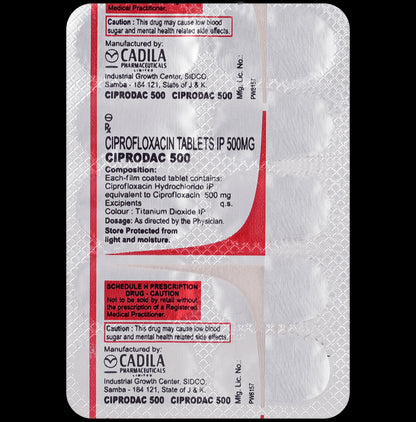 Ciprodac 500 Tablet