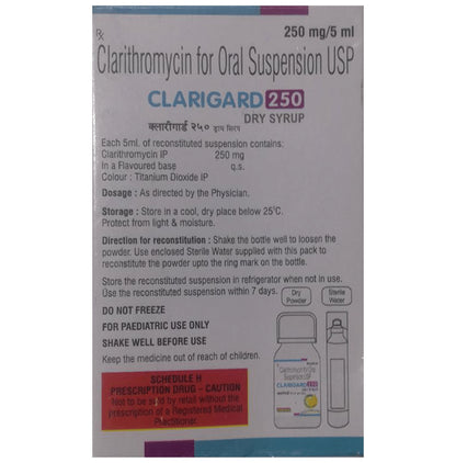 Clarigard 250mg Dry Syrup Banana