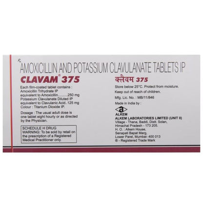 Clavam 375 Tablet