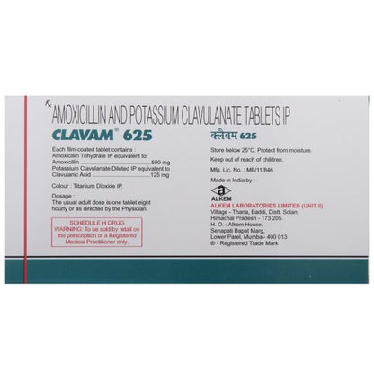 Clavam 625 Tablet