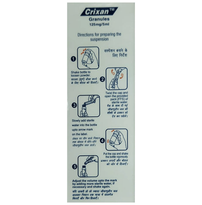 Crixan 125mg Granules Mixed Fruit