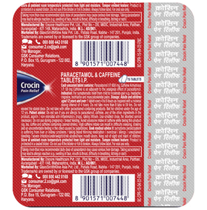 Crocin Pain Relief Tablet