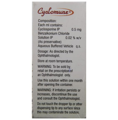 Cyclomune 0.05% Eye Drop
