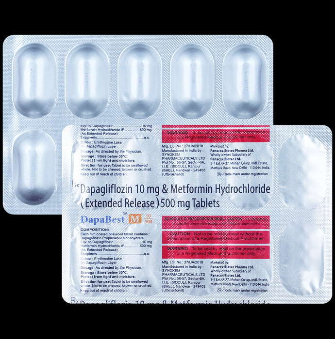 Dapabest M 10mg/500mg Tablet - Classic Derma