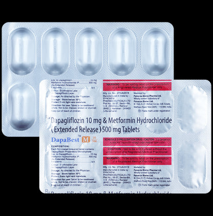Dapabest M 10mg/500mg Tablet - Classic Derma