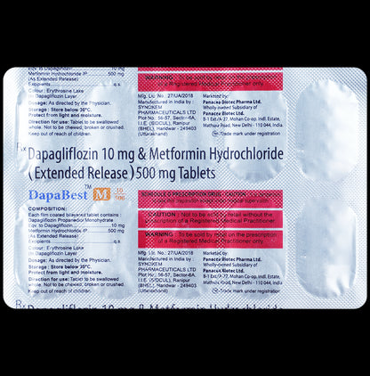 Dapabest M 10mg/500mg Tablet