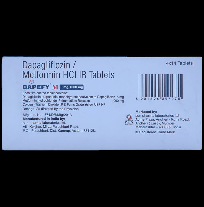 Dapefy M 5mg/1000mg Tablet