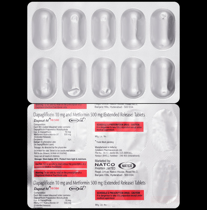 Dapnat-M 10/500 Tablet ER - Classic Derma