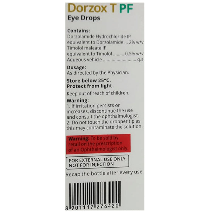 Dorzox T PF Eye Drop