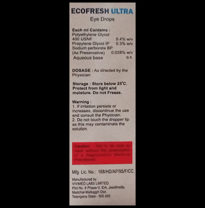 Ecofresh Ultra Eye Drop