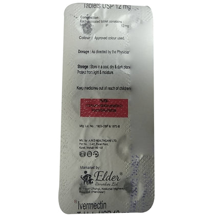 Elder Ivermectin 12mg Tablet