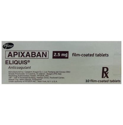 Eliquis 2.5mg Tablet