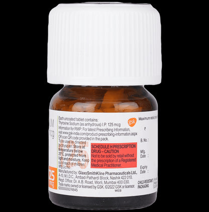 Eltroxin 125mcg Tablet