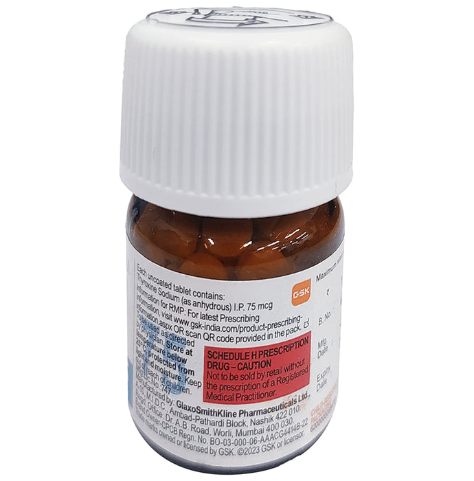 Eltroxin 75mcg Tablet