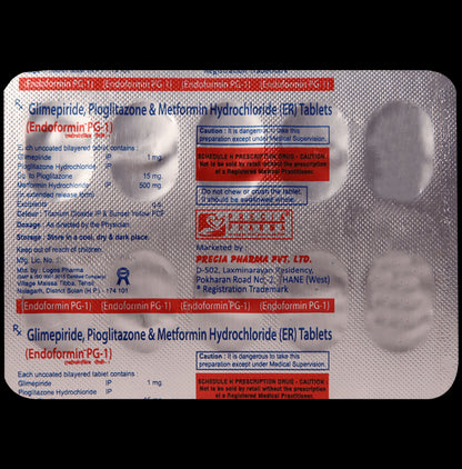 Endoformin PG 1mg/500mg/15mg Tablet SR