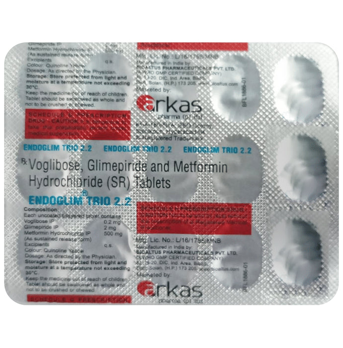 Endoglim Trio 2.2mg Tablet SR - Classic Derma