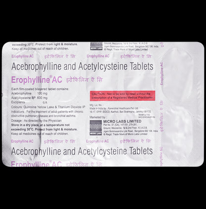 Erophylline AC 100mg/600mg Tablet