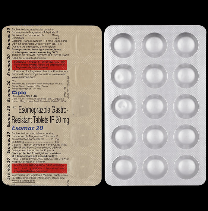 Esomac 20 Tablet - Classic Derma