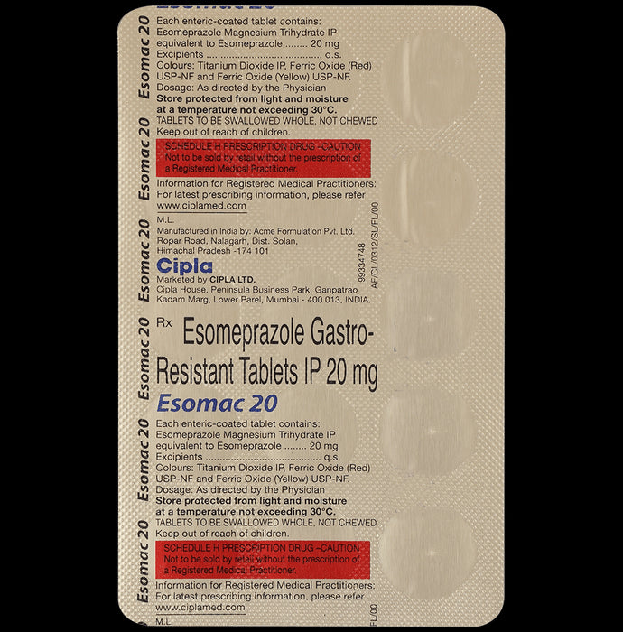 Esomac 20 Tablet