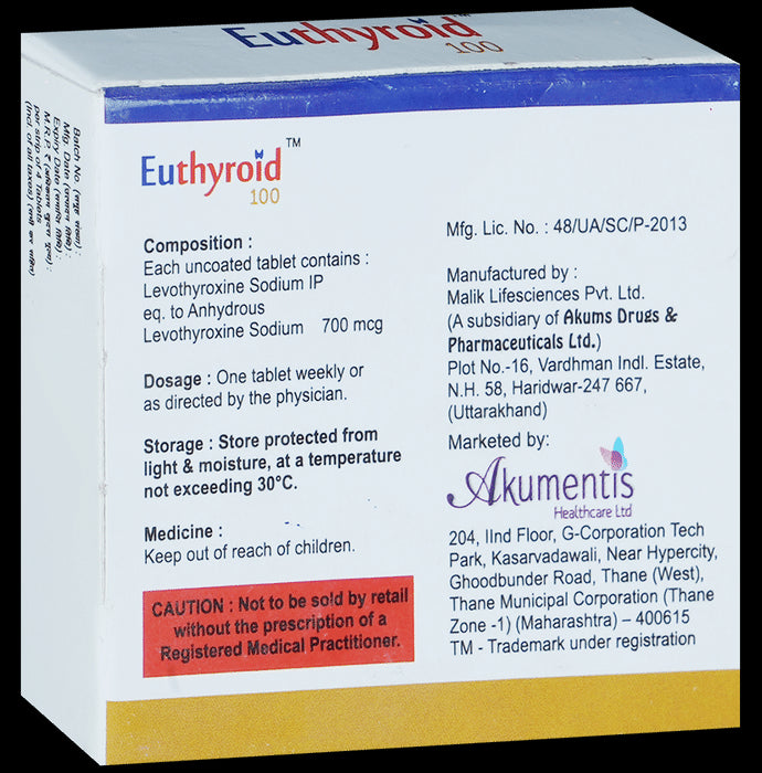 Euthyroid 100 Tablet